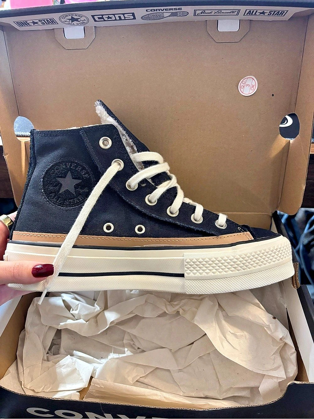 Converse Chuck Taylor All Star Lift Platform Sherpa High Top Sneakers